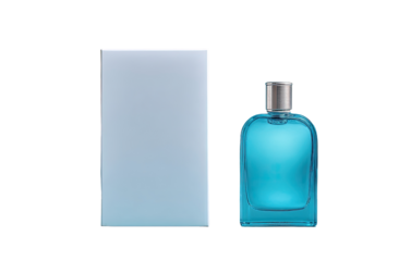 Light-blue perfume box and bottle (1)