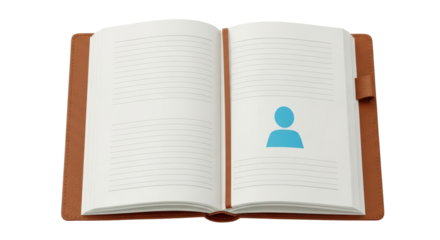 Isolated organizer for writing notes and contact information in an address book today