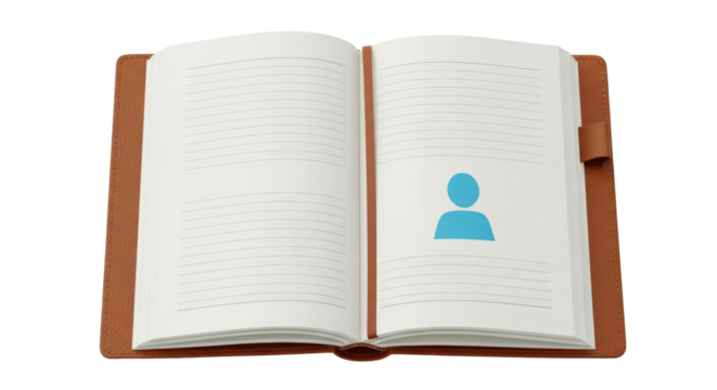 Isolated organizer for writing notes and contact information in an address book today