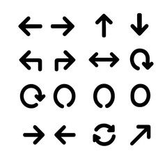 Professional arrow icon set for modern web design, user interface, and navigation elements in digital projects