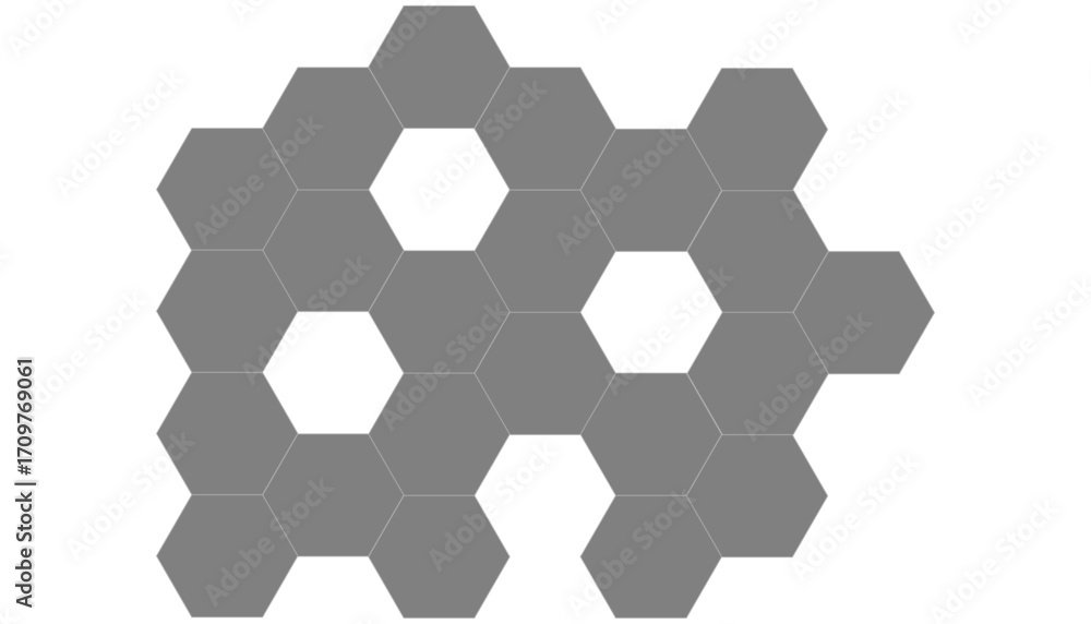 Poster geometric technology white and grey hexagon background. abstract vector illustration science technol