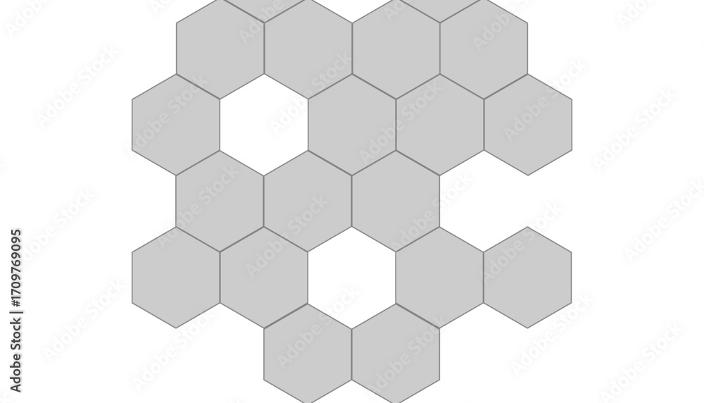 Poster geometric technology white and grey hexagon background. abstract vector illustration science technol
