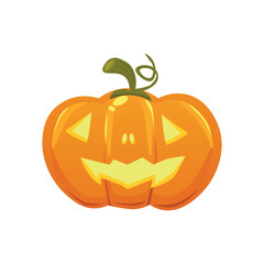 Festive pumpkin for halloween on a white background - Vector illustration