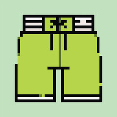 Pixel art vector themed summer with beach, sun, and fun activities elements.Pixel art vector themed summer with beach, sun, and fun activities elements.