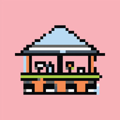 Pixel art vector themed summer with beach, sun, and fun activities elements.Pixel art vector themed summer with beach, sun, and fun activities elements.