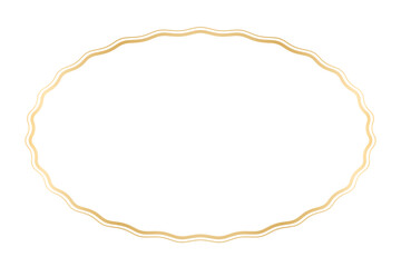 Gold oval thin frame border template design