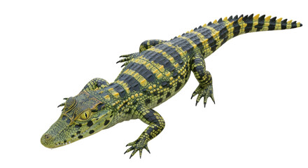 Isolated Reptilian Predator Animal Crocodile Juvenile Specimen Threat Alligator Scales Zoology