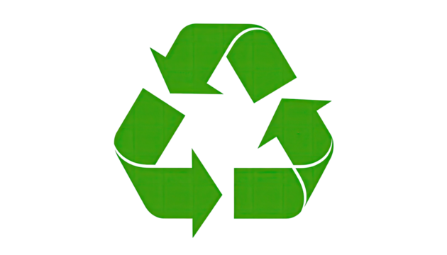 Green recycling symbol on black background (8)