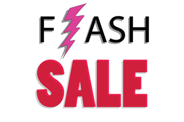 flash sale with thunder icon .eps