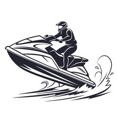 vector illustration of a skier