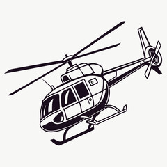 helicopter vector illustration