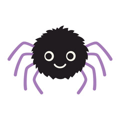 halloween cute spider, flat style