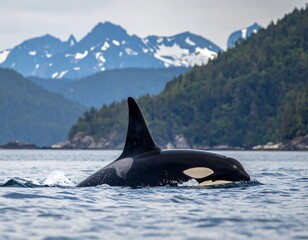 Fototapeta premium Orca in Alaskan waters