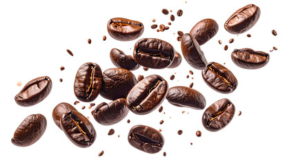 Fototapeta premium Coffee beans in mid-air (5)