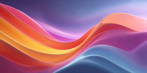 Colorful waves flow with soft gradient light. Abstract background ideal for branding and digital design.