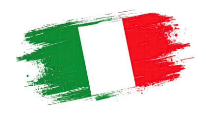 Italian flag, painted effect