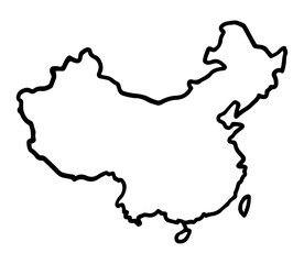 Outline map of China