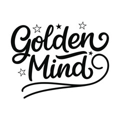 Golden Mind Motivational Typography Quote Design