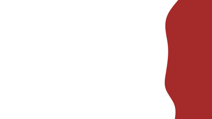 Clean abstract background featuring a contrasting wavy dark red shape on a bright white canvas. Ideal for graphic design, presentations, and branding.