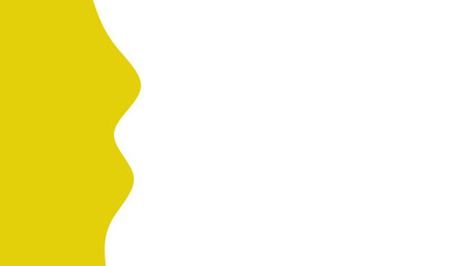 Vibrant yellow wavy abstract shape on a clean white background, creating a modern, fluid design for presentations, branding, or digital content.
