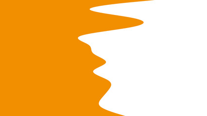 Dynamic orange wavy abstract shape on a clean white background, ideal for modern design, branding, or vibrant presentations.