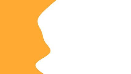 Clean, minimalist design featuring a vibrant orange wavy shape against a crisp white background. Ideal for modern presentations, digital layouts, or creative projects.