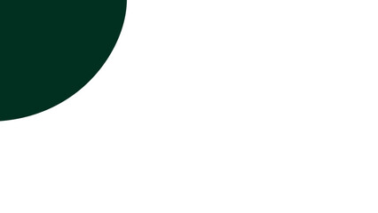 Abstract dark green quarter circle design on a clean white background, ideal for modern graphic design, branding, or minimalist layouts.