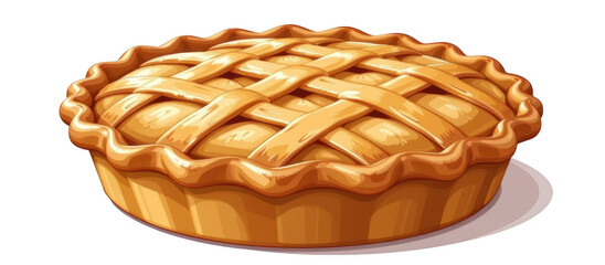 Deliciously baked lattice-top pie.