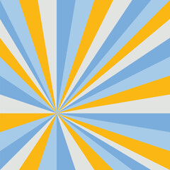 Pattern created from blue, yellow and white triangles radiating from the left lower intersecting point on the rule of thirds grid