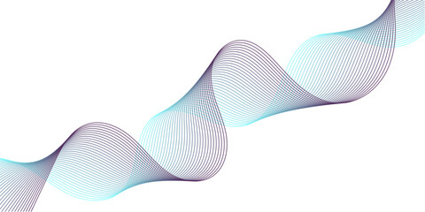 Abstract Purple Blue Wave Line Background Vector Design.