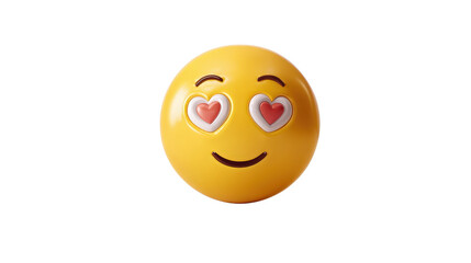 Loving emoji faceTransparent background, PNG file