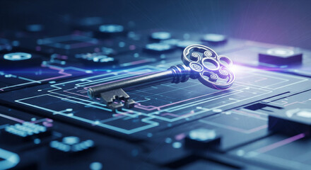 An antique key symbolizing digital infrastructure and security