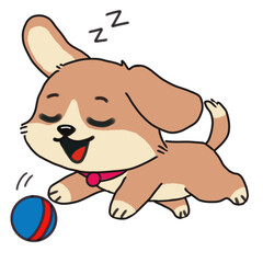 Happy Puppy with a Bone