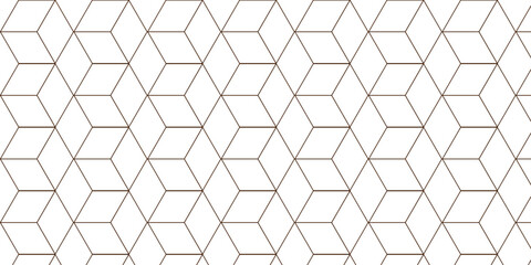 white line box cube grid metal block wall and ornament geometric template banner square background.