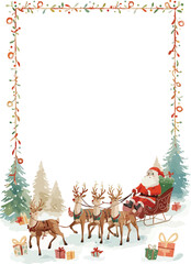 santa claus and reindeer