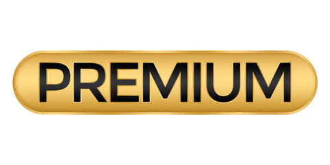 Premium golden badge element png file