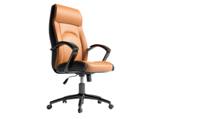 Modern ergonomic office chair,Transparent background, PNG file