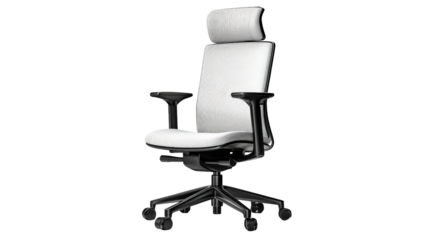 Modern ergonomic office chair,Transparent background, PNG file