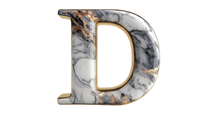 Modern font letter DTransparent background, PNG file