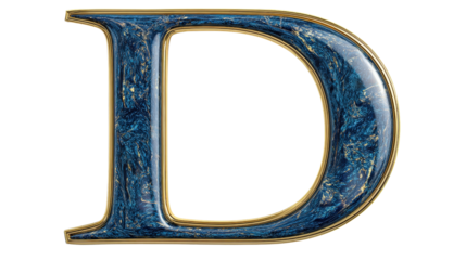 Modern font letter DTransparent background, PNG file