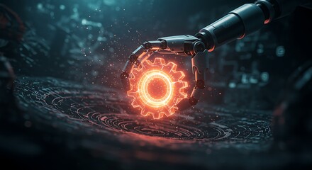 Vibrant blue digital energy bursts from a futuristic microchip, illustrating advanced data processing, artificial intelligence, and the core of modern computing power