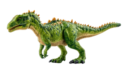 Plastic dinosaur toy, realistic details,Transparent background, PNG file