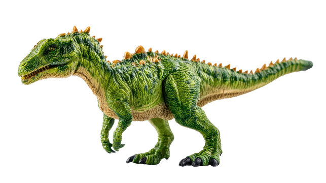 Plastic dinosaur toy, realistic details,Transparent background, PNG file