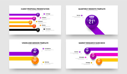 Service Portfolio 5 1 2 3 Element Diagram Frame Template Collection. Professional Analysis Five One Two Three Option Graph Slide Layout Vector Illustration Set.