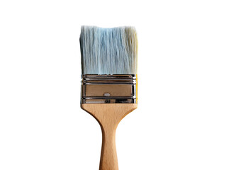 Close-up paintbrush, light-blue bristles