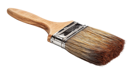 Large flat paint brushTransparent background, PNG file