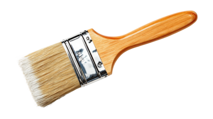Large flat paint brushTransparent background, PNG file