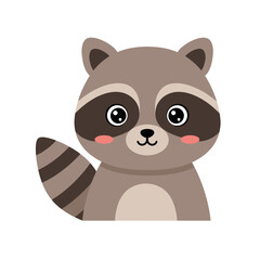 Naklejka premium Cute Vector of Racoon