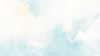  vector background with blue sky and white clouds. Watercolor illustration for interior  flyers  poster  cover  banner.