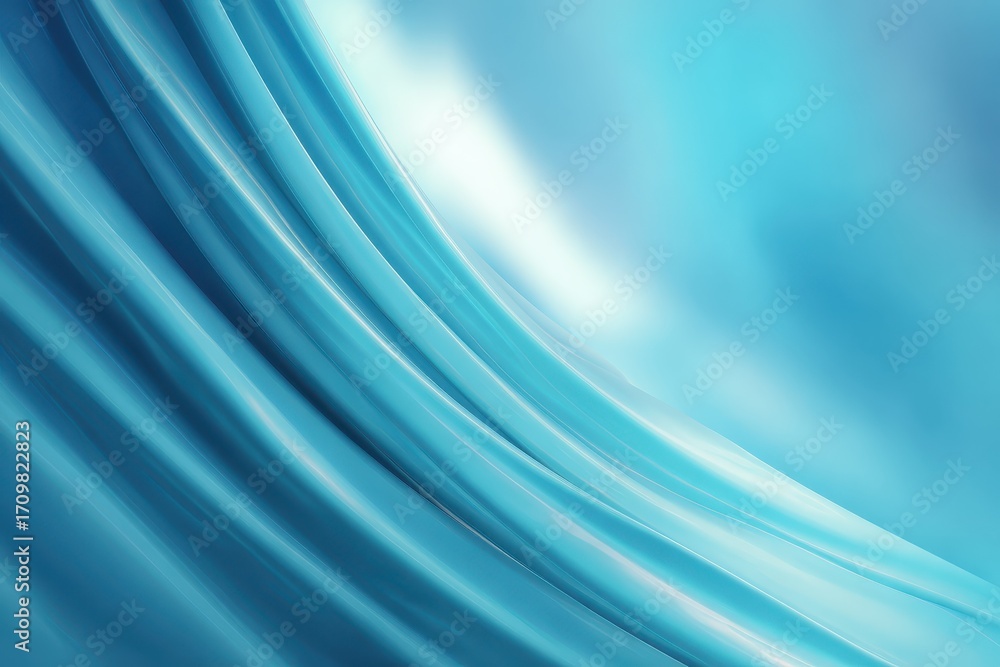Poster abstract light blue background with flowing textures creating a serene and calming atmosphere perfec